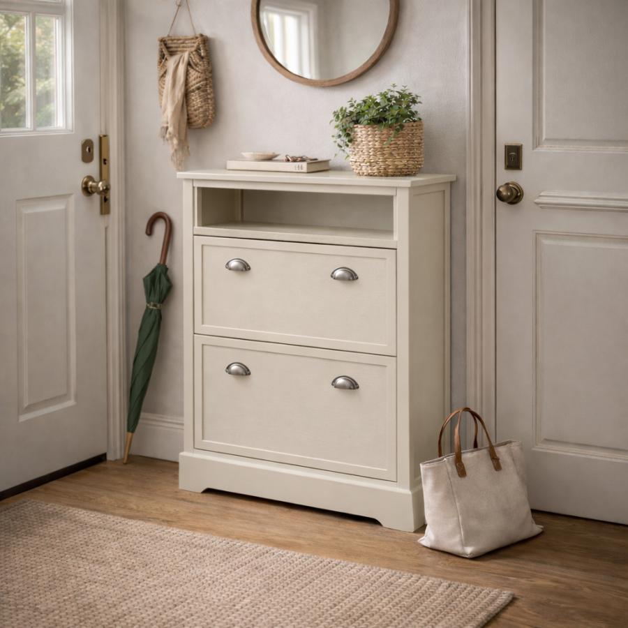 Hawthorne Natural Linen Shoe Cupboard
